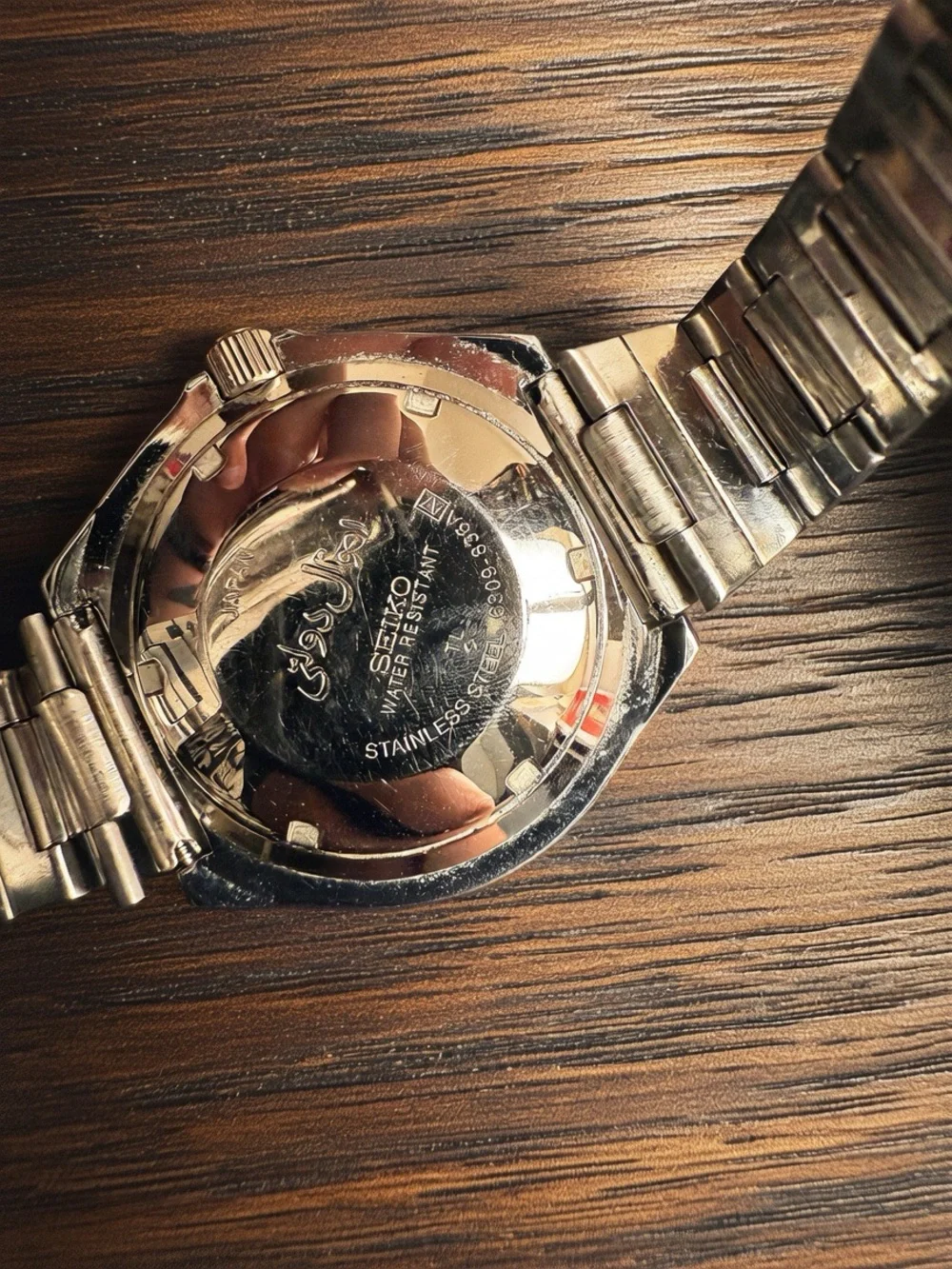 Seiko Iran Military Issued Black Dial Sports Watch with Red and Blue Bezel